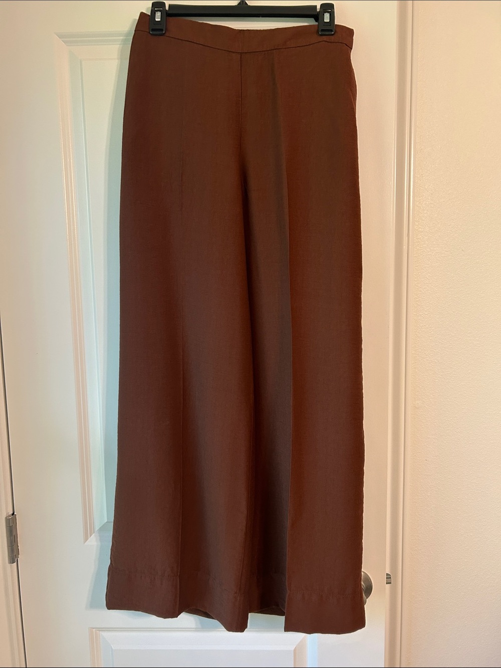 H&M Chocolate Brown High-Waist Wide-Leg Pants
